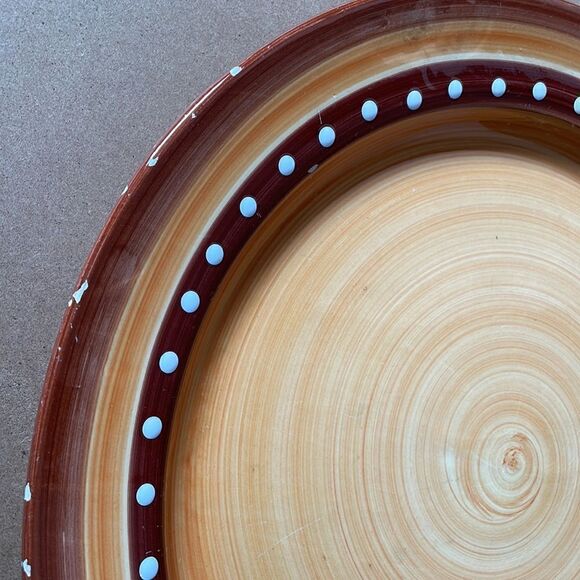 Pier One Hand Painted Large Circular Serving Dish (Made in Italy) - Picture 10 of 16